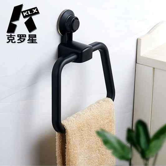 KLX-Vacuum Strong Suction Cup Towel Ring for Kitchen, No Trace, Towel Hook, Home Storage Shelf, Bathroom Towel