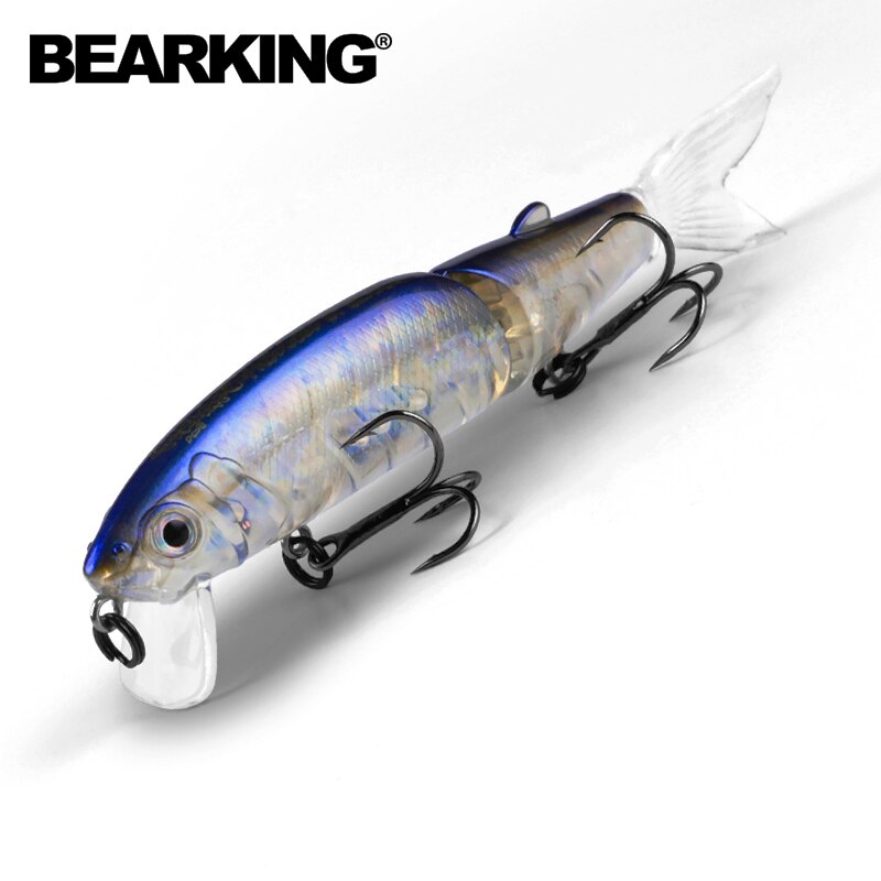 Bearking 11.3cm 13.7g  Hot Fishing Lure Minnow Quality Professional Bait Swim Bait Jointed Bait Equipped Black or White Hook