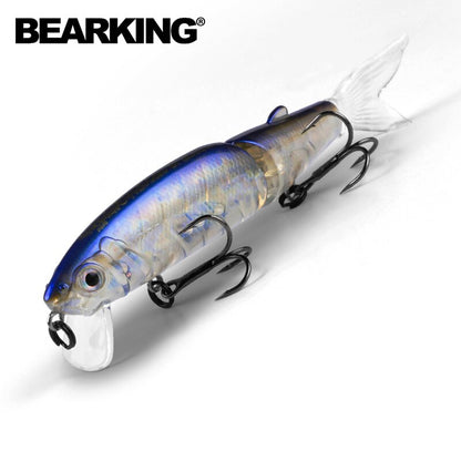 Bearking 11.3cm 13.7g  Hot Fishing Lure Minnow Quality Professional Bait Swim Bait Jointed Bait Equipped Black or White Hook