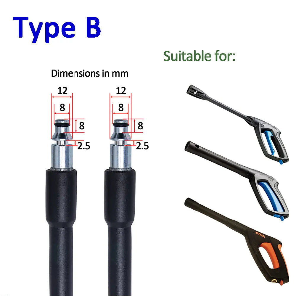 6~10m High Pressure Water Cleaning Hose Pipe Cord Pressure Washer Hose Car Washer Water Hose for Nilfisk STIHL Gerni HUSQVARNA