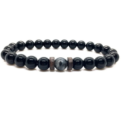 Men Bracelet Natural Moonstone Bead Tibetan Buddha Bracelet Chakra Lava Stone Diffuser Bracelets Men Jewelry