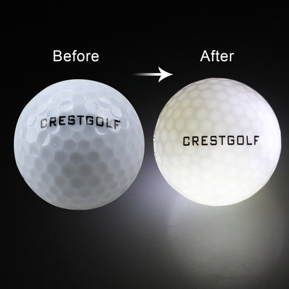 CRESTGOLF 4 Pcs/Pack Led Golf Balls With 4 Lights for Night Training High Hardness Material for Golf Practice Balls