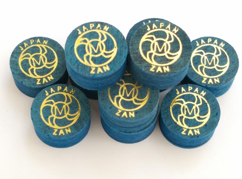 3pcs/Lot ZAN 14MM Blue Professional Billiard Leather Cue Tip S/M/H  8 Layers Leather Billiard Pool Supplies