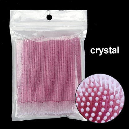 Kekelala 100pcs/Bottle Eyelash Extension Cleaning Swabs Lash Lift Glue Remover Applicators Microblade Makeup Micro Brushes Tool