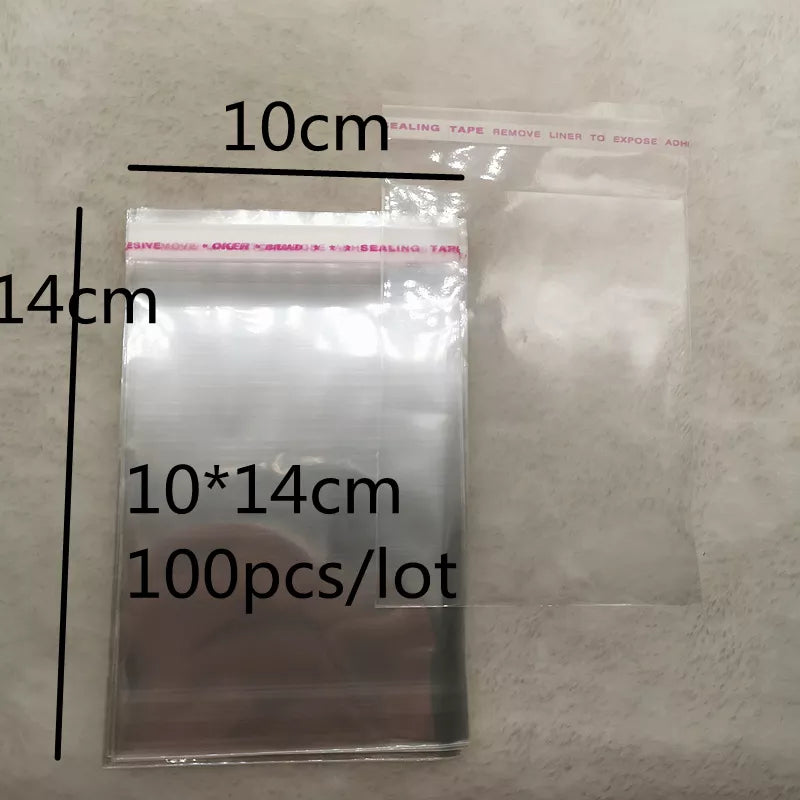 4x6-14x14cm Various Models Resealable Poly Bag Transparent Opp Plastic Bags Self Adhesive Seal Jewellery Making Bag..