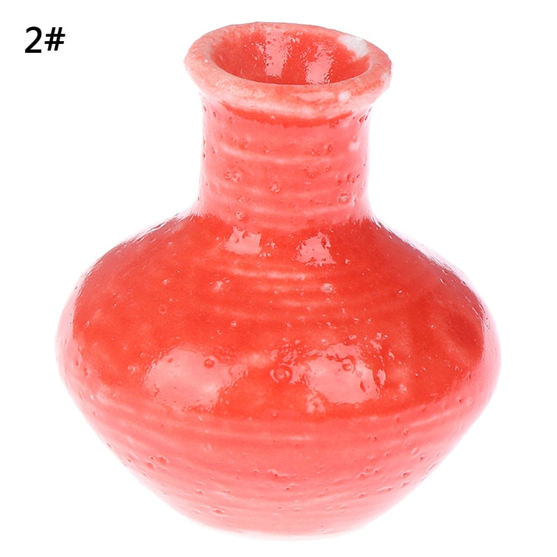 1/2/3/5/7/9pcs/Set Dollhouse Mini Ceramic Porcelain Vase Accessories Doll House Miniatures 1:12 Accessories Decorative Miniature