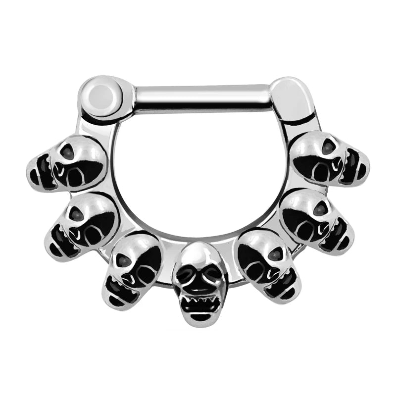 Indian Nose Piercing Septum Clicker Real Clip Rings Piercing Jewelry Septum Tribal Hoop Nose Ring Body Piercing Septo Indiano