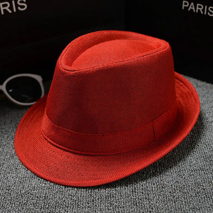 2018 England Retro Men's Fedoras Top Jazz Plaid Hat Spring Summer Autumn Bowler Hats Cap Classic Version Chapeau Hats