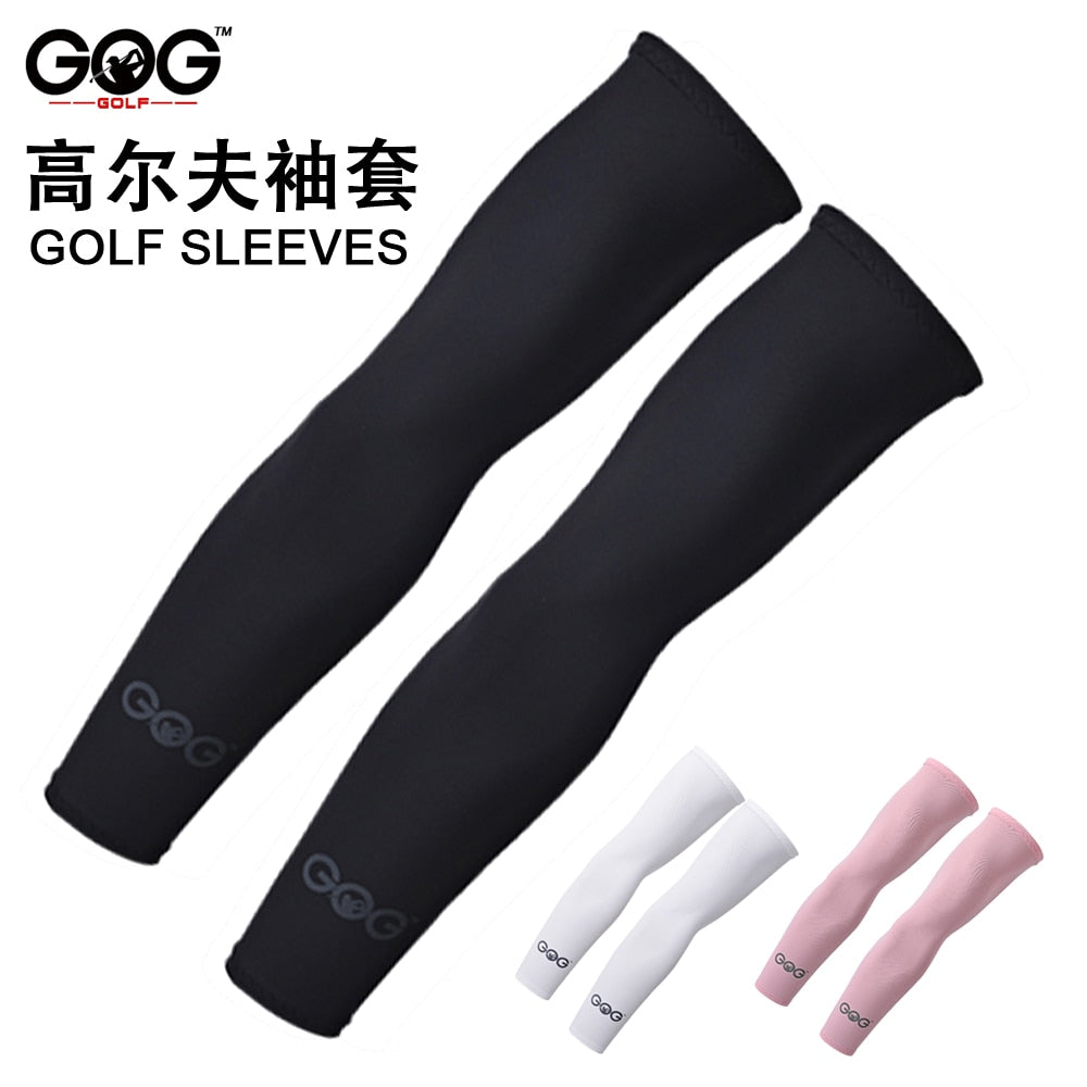 GOG Golf Sleeves Cooling Lycra Arm Sleeves Sun Protective UV Cover Sport Ridding