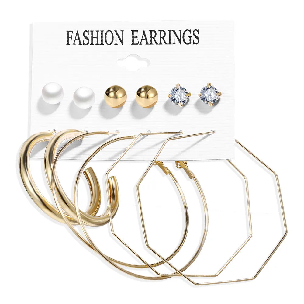 17KM Vintage Tassel Acrylic Earrings for Women Bohemian Earrings Set Big Dangle Drop Earring 2020 Brincos Female Jewelry