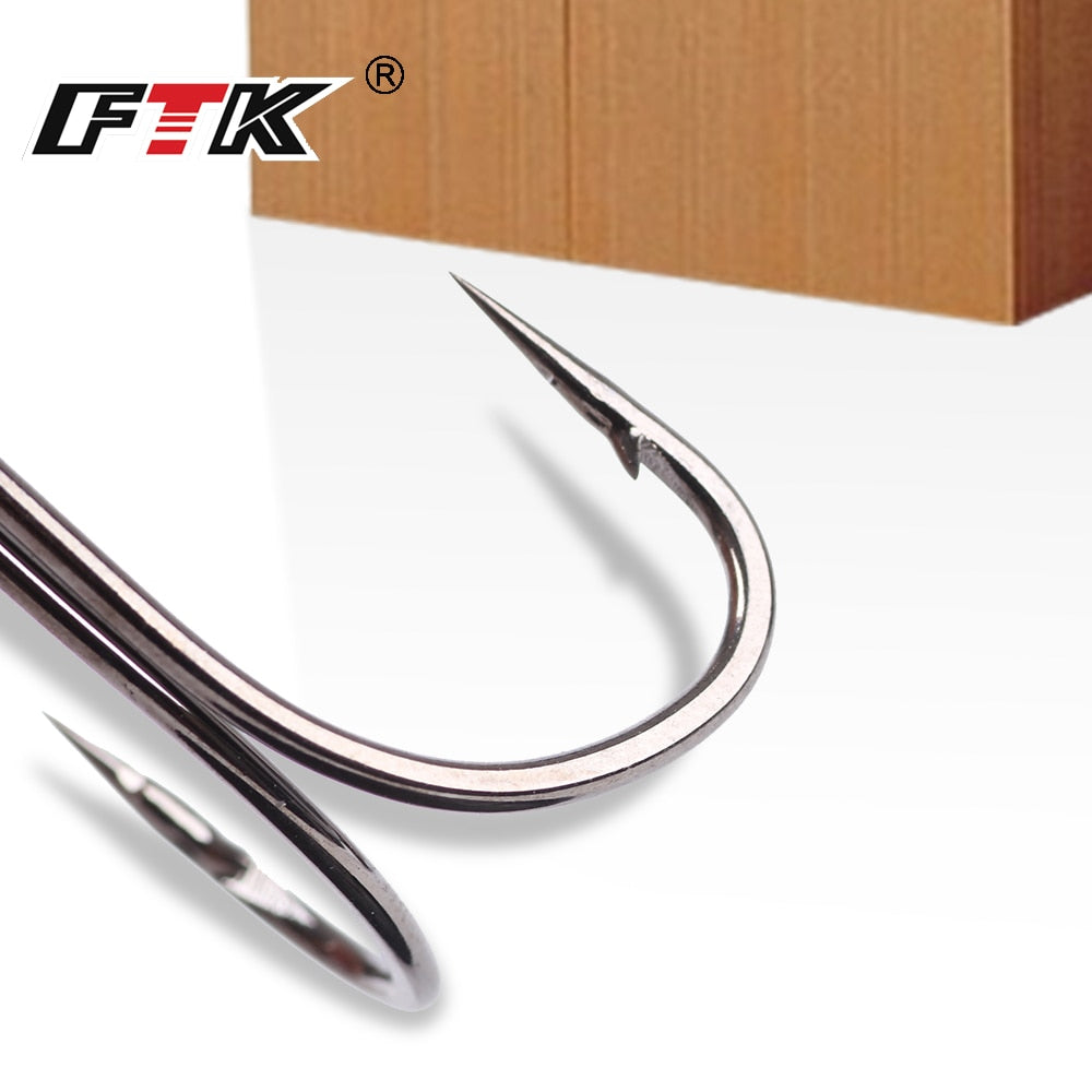 FTK Fishing Hook Baitholder Double Hook Bass Lure Holder Fly Tying Crank Hook Set Saltwater 10 Pcs/Lot Needle Fishhook 709