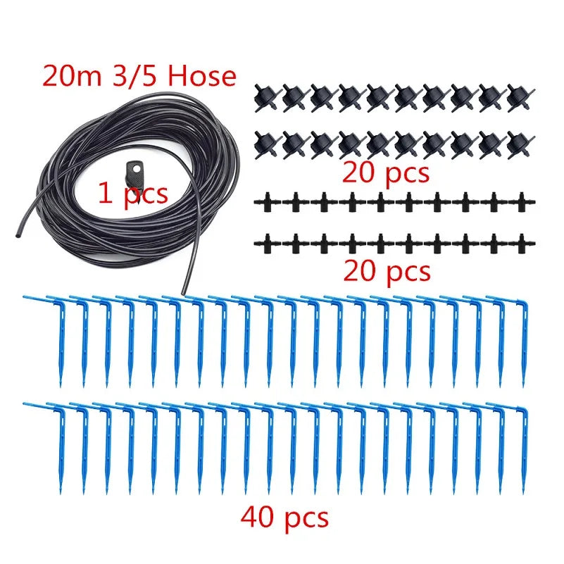 Greenhouse Drip Irrigation 2l/4l/8l 2-Way Drip Arrow Kit Garden Irrigation System Potted Plants Watering Kit 20 Sets