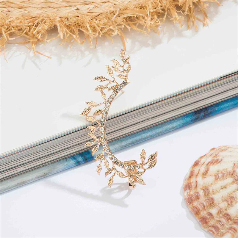 Modyle 2019 New Fashion Elegant Vintage Punk Gothic Crystal Rhinestone Ear Cuff Wrap Stud Clip Earrings