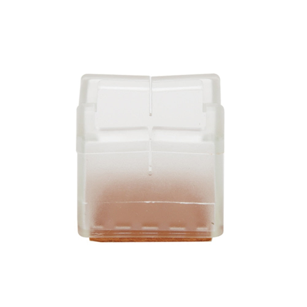 10pcs/Set Transparent Silicone Rectangle Square Round Chair Leg Caps Feet Pads Furniture Table Feets Wood Floor Protect Supplies