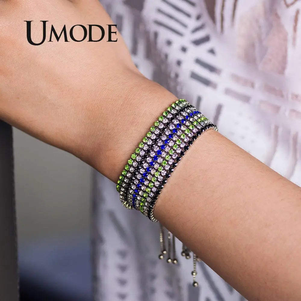 UMODE 4 Colors Cubic Zirconia Tennis Bracelet & Bangles for Women Luxury  Armbanden Voor Vrouwen Bijoux UB0124X