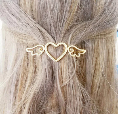 Metal Leaf Hair Clip Barrettes Hairpin Barrette Hair Claws Women Girls Trend Charm Moon Round Triangle