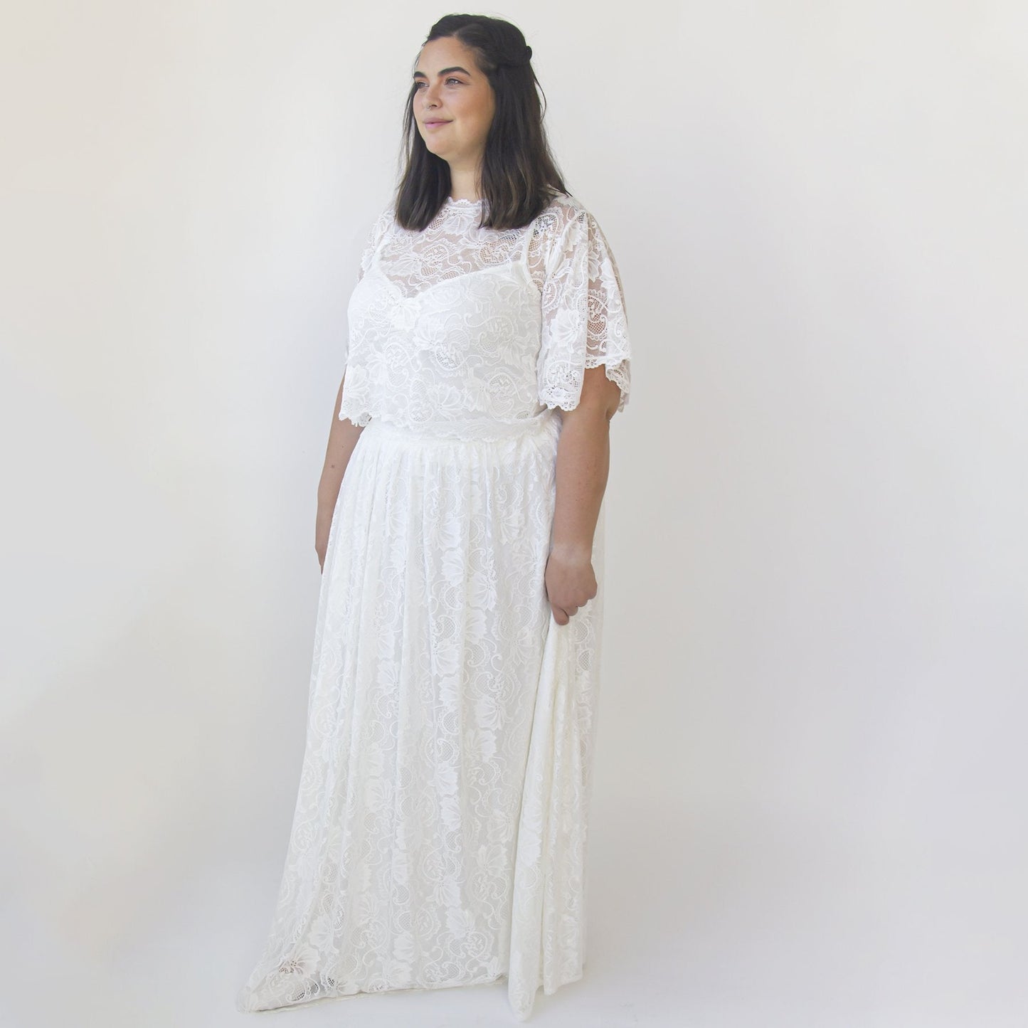 Bridal Lace Top, Plus Size Bridal Wear #2059