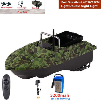 Smart Fixed Speed Cruise Radio Remote Control Fishing Bait Boat 1.5KG 500M Dual Night Light Lure Fishing RC Bait Boat Fishing