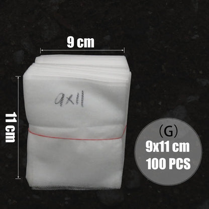 MUCIAKIE 100PCS Flat Fabric Nursery Grow Bags Biodegradable Growing Bags Eco-Friendly Ventilate Plant Root Protection Bags