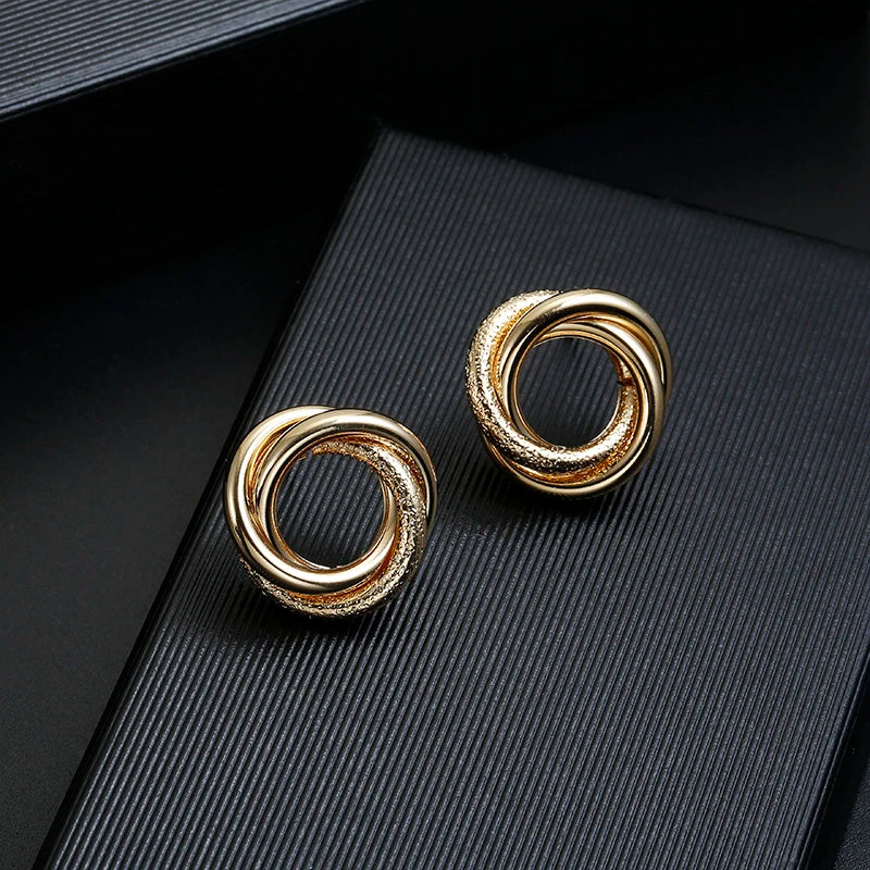 ZA Metal Maxi Statement Vintage Clip on Earrings Without Piercing  for Women Earrings Party Jewelry