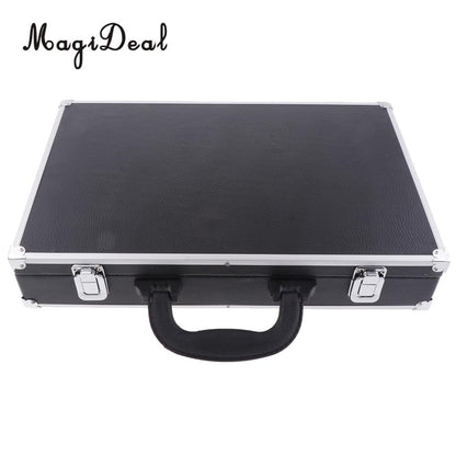 PU Billiard Storage Snooker Box Pool Box Balls Carrying Case for Billiard Accessory With Carry Handle Black