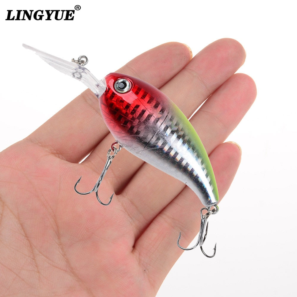 1pcs Crank Fishing Lure Artificial Hard Baits 10cm/15g Crankbait Jerkbait Wobbler Fishing Tackle Good Treble Hooks Tackle
