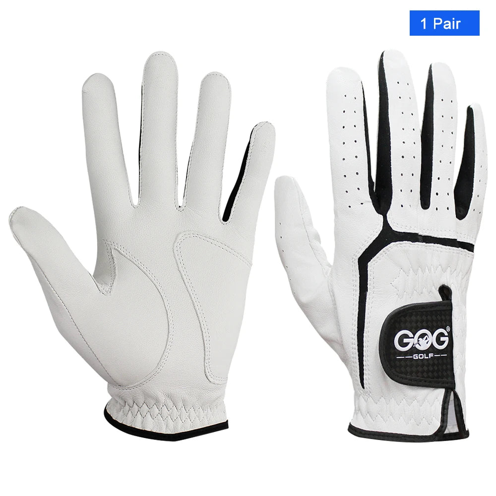 Pack 1 Pcs Golf Gloves Men Cabretta Leather Breathable Left/Right LH/RH Hand Non-Slip Men Golf Glove