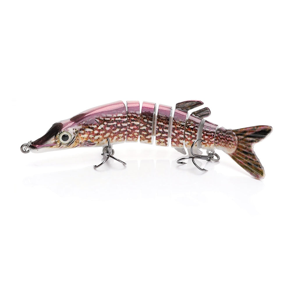 VTAVTA Artificial Pike Lure Bait Multi Jointed Bait 12.5cm 20g Lifelike Crankbaits Fishing Wobblers Swimbait Sea Fishing Lure