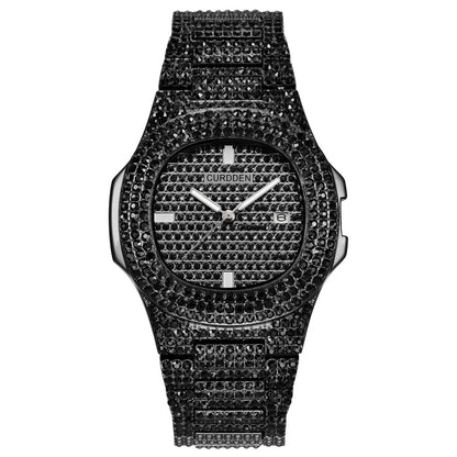 New 2021 ICE Out Role Hip Hop Watch Diamond Watch Men Silver Steel Mens Quartz Watches Waterproof Relogio Masculino