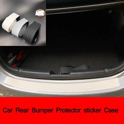 Universal 104*9cm 90*8cm Car Trunk Door Sill Plate Protector Rear Bumper Guard Rubber Mouldings Pad Trim Cover Strip Car Styling
