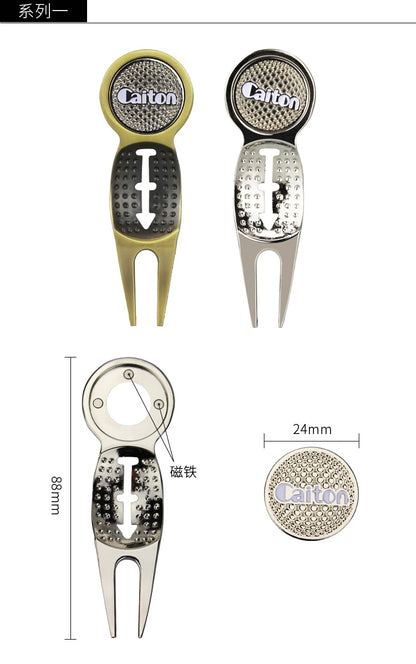 1Pc Steel Golf Divot Repair Tool Pitch Groove Cleaner Golf Pitchfork Putting Green Fork Golf Training Aids Drop Ship