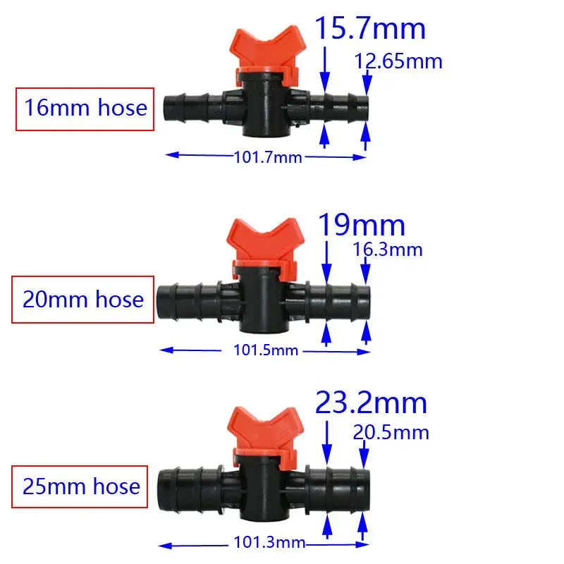1/2 3/4 Garden Hose Tap DN15 DN20 Irrigation Water Valve 16mm 20mm 25mm Garden Hose Waterstop Connector Cranes 1pcs