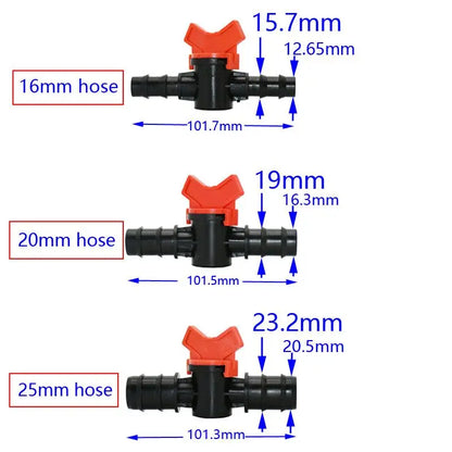 1/2 3/4 Garden Hose Tap DN15 DN20 Irrigation Water Valve 16mm 20mm 25mm Garden Hose Waterstop Connector Cranes 1pcs