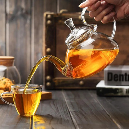 New Flower Puer Glass Tea Teapot Kung Fu Tea Maker With Heat Resistant Chinese G