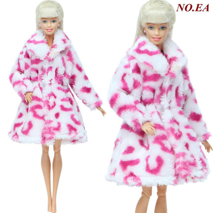 1 PCS Handmade Fashion Outfit Short Dress Cartoon Cute Pattern T-Shirt Pants Trousers Accessories Clothes for Barbie Doll Toys
