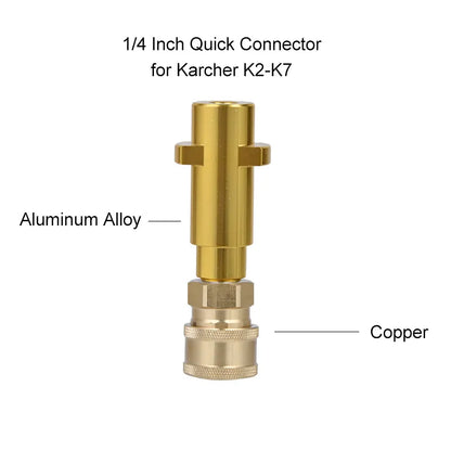Pressure Washer Gun Adapter for Karcher K Series to 1/4'' Inch Quick Connect Fitting With Power Washer Spray Nozzle Tips