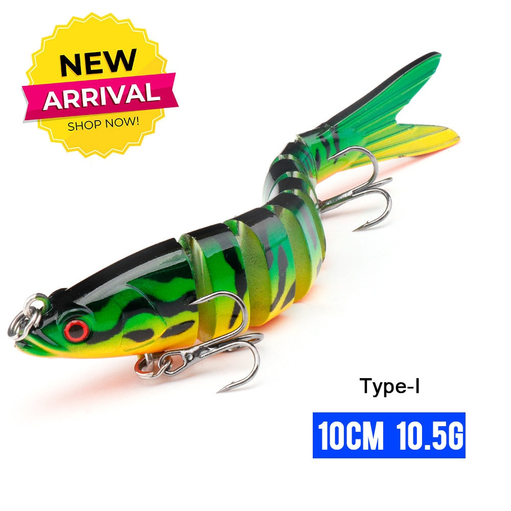 VTAVTA 10/14cm Sinking Wobblers Fishing Lures Jointed Crankbait Swimbait 8 Segment Hard Artificial Bait for Fishing Tackle Lure