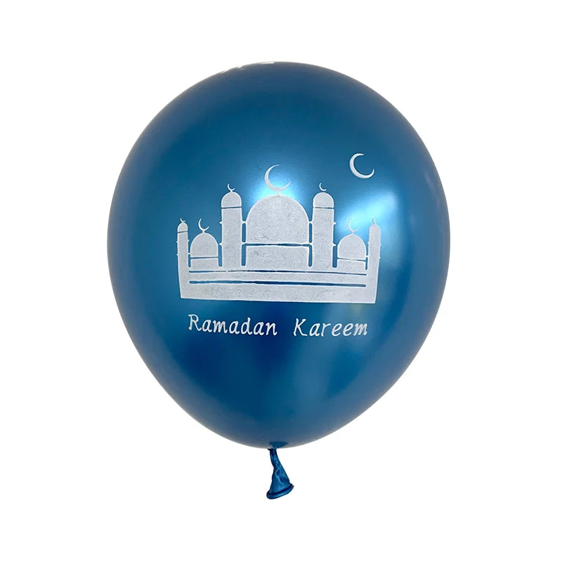 10pcs Eid Mubarak Latex Balloon Balloons Ramadan Kareem Decoration Ramadan Mubarak Muslim Islamic Festival Party DIY Decorations