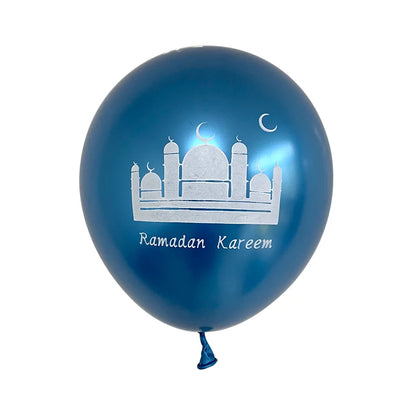 10pcs Eid Mubarak Latex Balloon Balloons Ramadan Kareem Decoration Ramadan Mubarak Muslim Islamic Festival Party DIY Decorations
