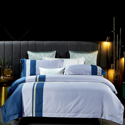 New 1000TC Egyptian Cotton Bedding Sets Queen King Size Bed Duvet Cover Flat /Fitted Sheet Linen Set Pillowcase 4pcs Bed Set