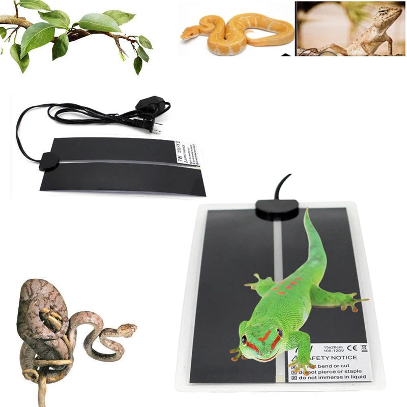 Pet Reptiles Heat Mat Terrarium Climbing Heating Warm Pads 5-45w Adjustable Temperature Controller Mats  Small Heater