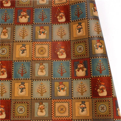 10pcs 50x70cm Christmas Packing Paper Retro Style Kraft Paper Christmas Hom