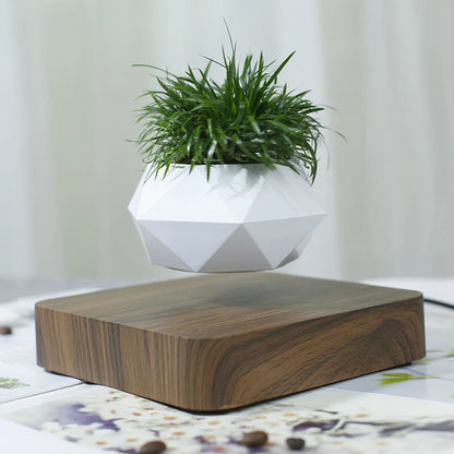 Levitating Air Bonsai Pot Rotation Planters Magnetic Levitation Suspension Flower Floating Pot Potted Plant Desk Decor