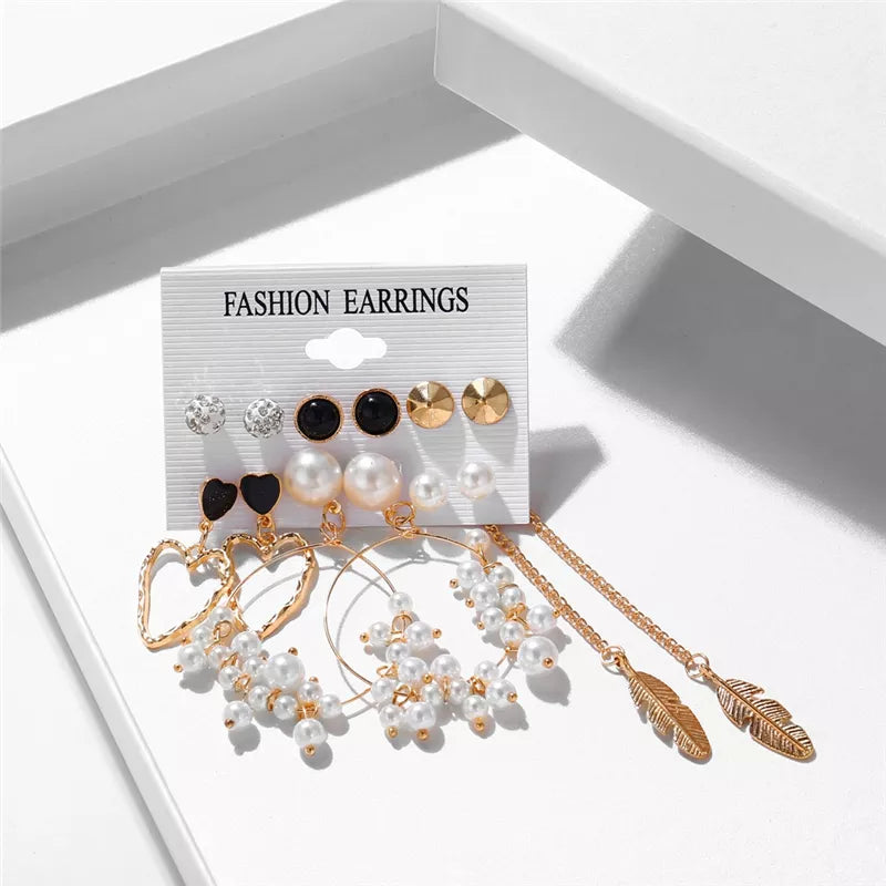 17KM Vintage Tassel Acrylic Earrings for Women Bohemian Earrings Set Big Dangle Drop Earring 2020 Brincos Female Jewelry