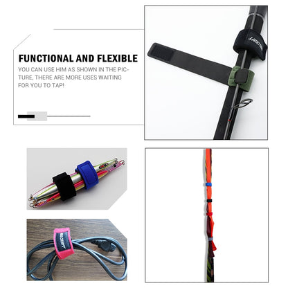 Elastic Bandage Fishing Rod Tie Straps Accessories Reusable Carp Fishing Rod Band Guide Ring Holder Belt Strap Suspenders