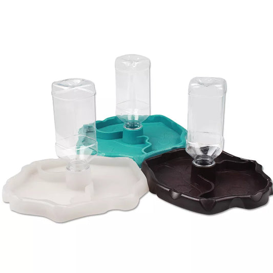 Pet Reptile Feeder 2 in 1 Automatic Water Food Feeding Plate Lizard Turtle Dispenser Reptiles & Amphibians Feeding Supplies