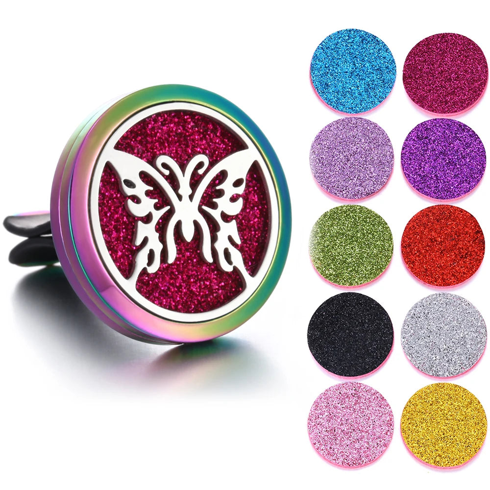 New Aromatherapy Jewelry Car Perfume Air Freshener Car Clip Tree of Life Aroma Essential Oil Diffuser Necklace Locket Pendants