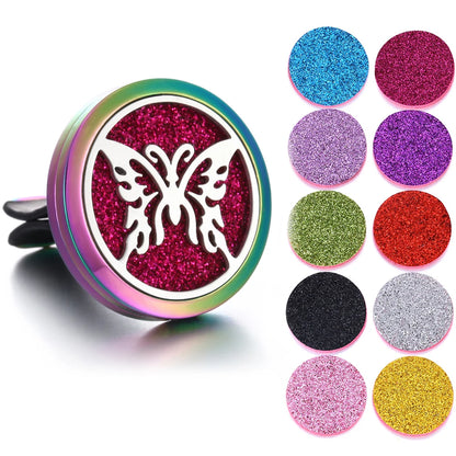New Aromatherapy Jewelry Car Perfume Air Freshener Car Clip Tree of Life Aroma Essential Oil Diffuser Necklace Locket Pendants