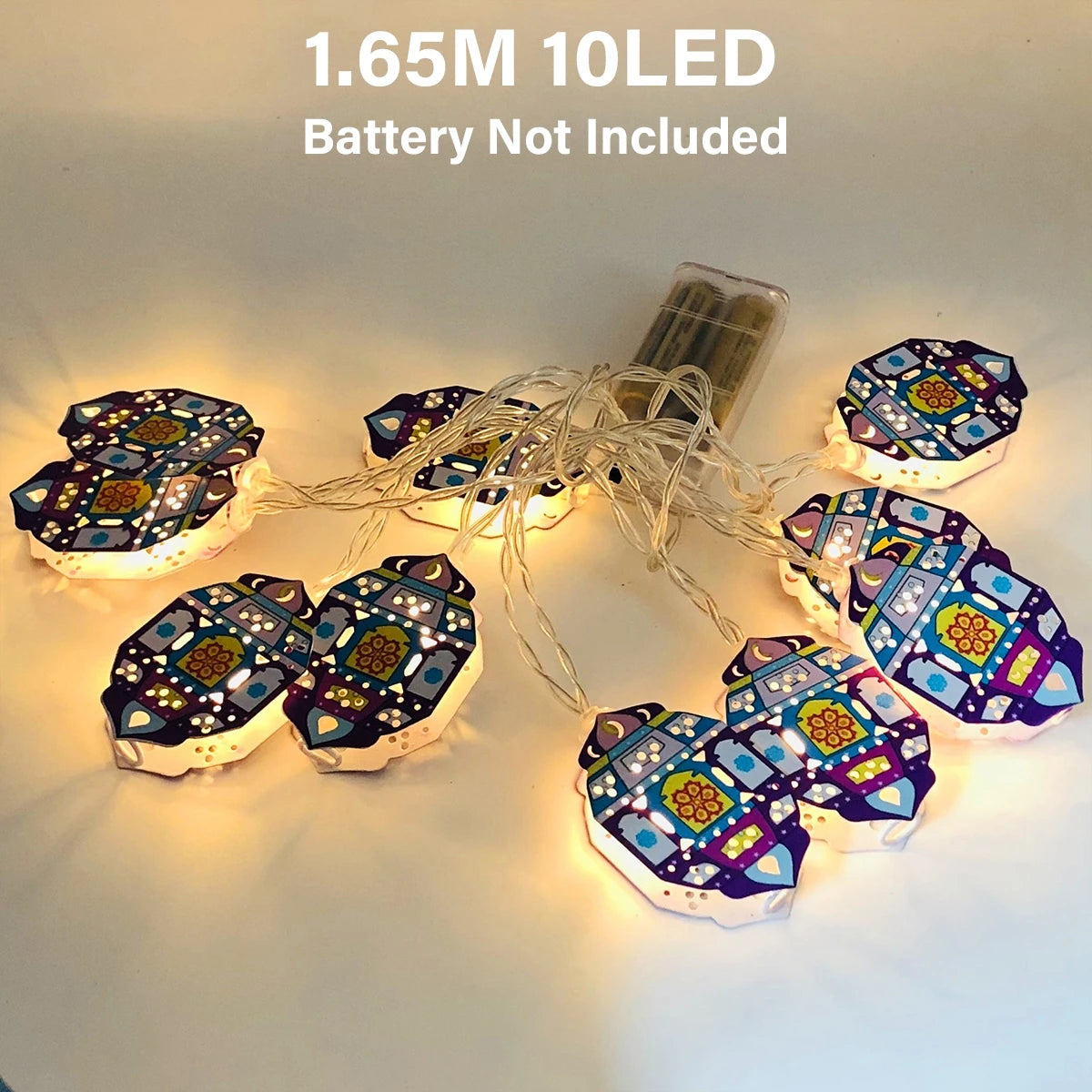1.6M Moon Star Led Light String Eid Mubarak Decor Ramadan Decor for Home Muslim Islamic Decor Hajj Ramadan Kareem Eid Al Adha