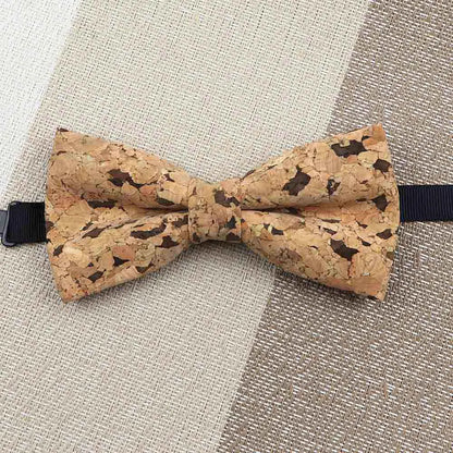 Fashion New Cork Wood Kids Bow Ties Novelty Handmade Fancy Bowtie Adjustable Butterfly Party School Children Accessories